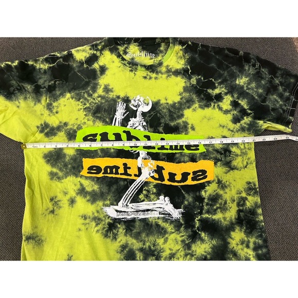 Sublime Skeleton Green Black Tie-Dye T-Shirt Size Medium - Picture 5 of 6
